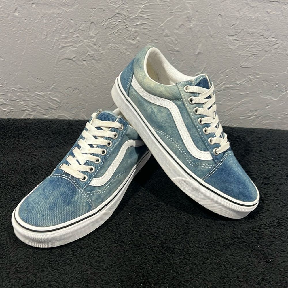 Vans Old Skool Blue Tie-Dye Canvas Sneakers
